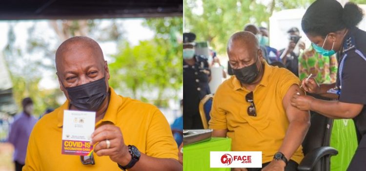 Mahama takes COVID-19 Vaccine