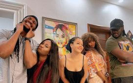 Nadia Buari and siblings
